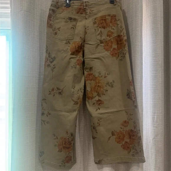 EASEL Floral Print Wide-Leg Pants - Picture 5 of 6